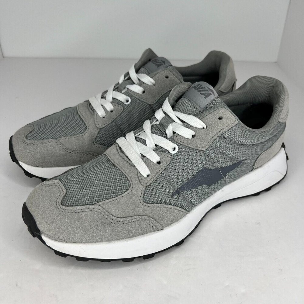 Avia Womens WMAV42AC001 Gray Retro Memory Foam Fabric Size 9.5 Trainers Sneakers
